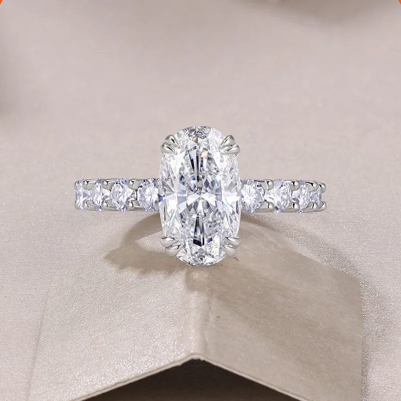 CEICI 3CT 7x12MM Elliptical Moissanite Ring 100% Pass Diamond Test S925 Silver for Women Wedding band Jewelry Gift
CEICI 3CT 7x12MM Elliptical Moissanite Ring 100% Pass Diamond Test S925 Silver for Women Wedding band Jewelry Gift