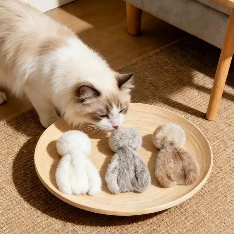 Cats Interactive Stuffed Toy Kitten Toy Rabbit Hair Cats Teething Chewing Tail Rabbit Hair Cats to Exercise Gift A2UB
Cats Interactive Stuffed Toy Kitten Toy Rabbit Hair Cats Teething Chewing Tail Rabbit Hair Cats to Exercise Gift A2UB