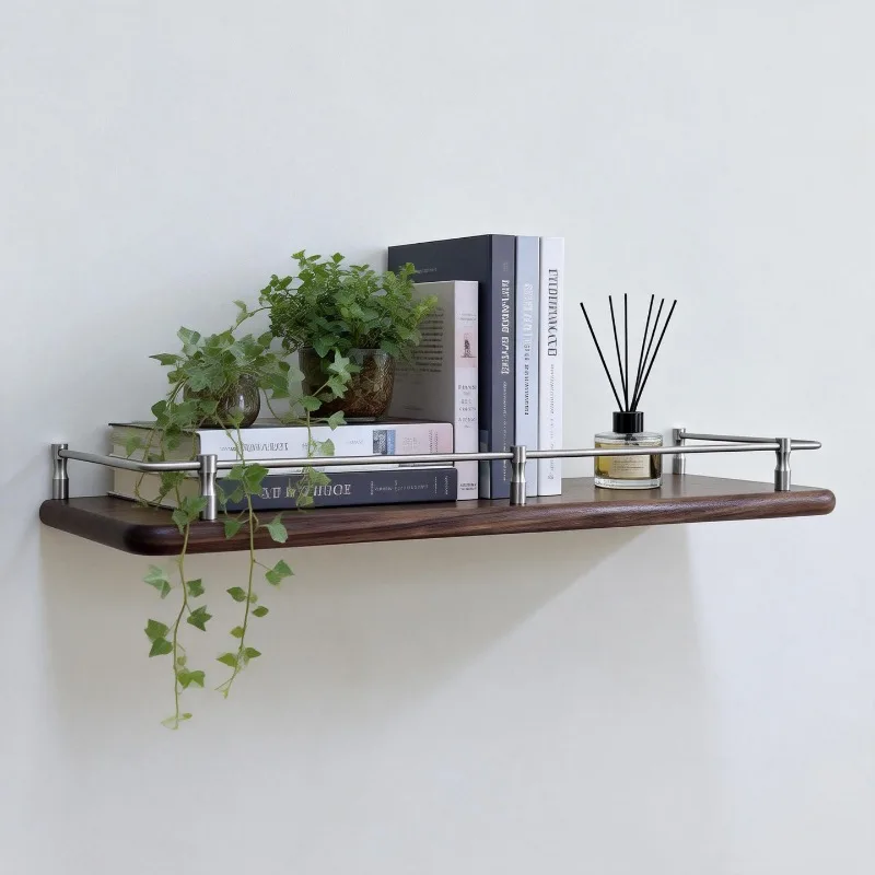Wall Mounted Storage Shelf Floating Display Rack Solid Wood One-Shelf for Living Room Premium Home Organizer with Brass Accents
Wall Mounted Storage Shelf Floating Display Rack Solid Wood One-Shelf for Living Room Premium Home Organizer with Brass Accents