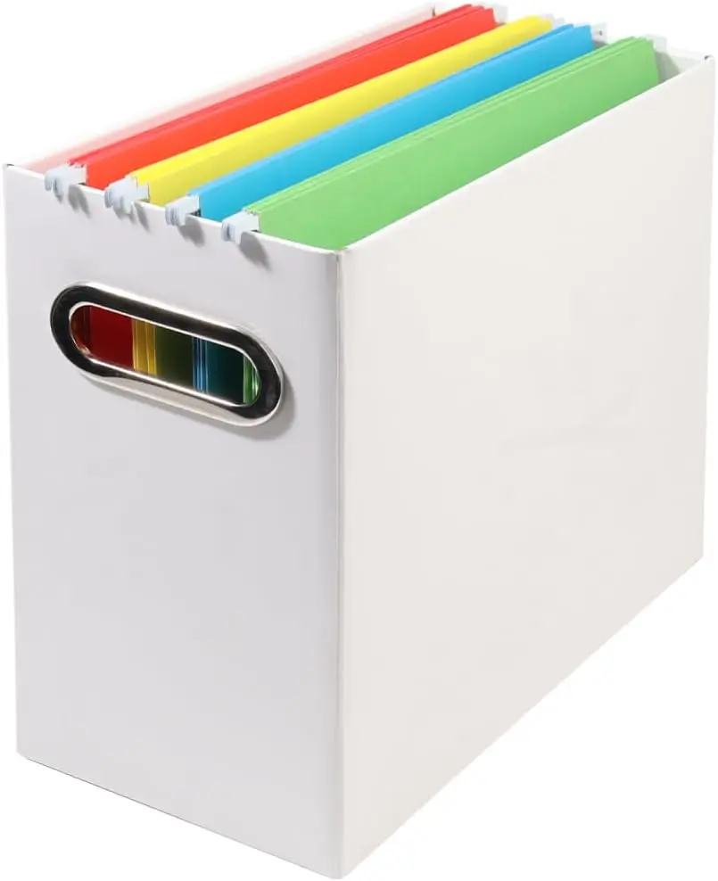 Collapsible File Organizer Box with Handle, Portable Document Storage for Home Office, 1 Pack White
Collapsible File Organizer Box with Handle, Portable Document Storage for Home Office, 1 Pack White