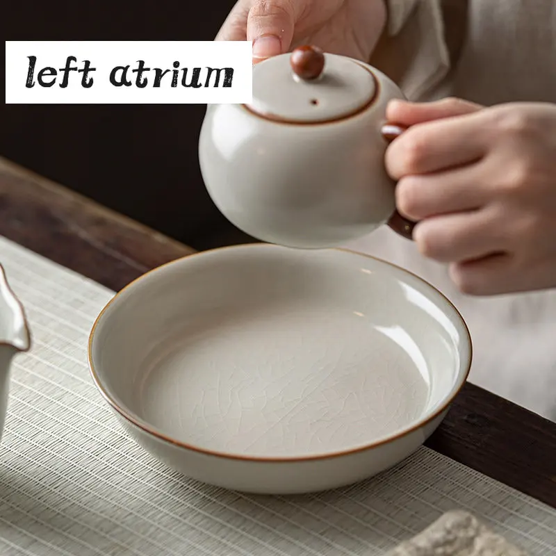 Retro Cream Ru Kiln Ceramic Teapot Bearing Plate Zisha Pot Holder Can Raised Fruit Snack Tea Tray Dry Soaking Table Accessories
Retro Cream Ru Kiln Ceramic Teapot Bearing Plate Zisha Pot Holder Can Raised Fruit Snack Tea Tray Dry Soaking Table Accessories