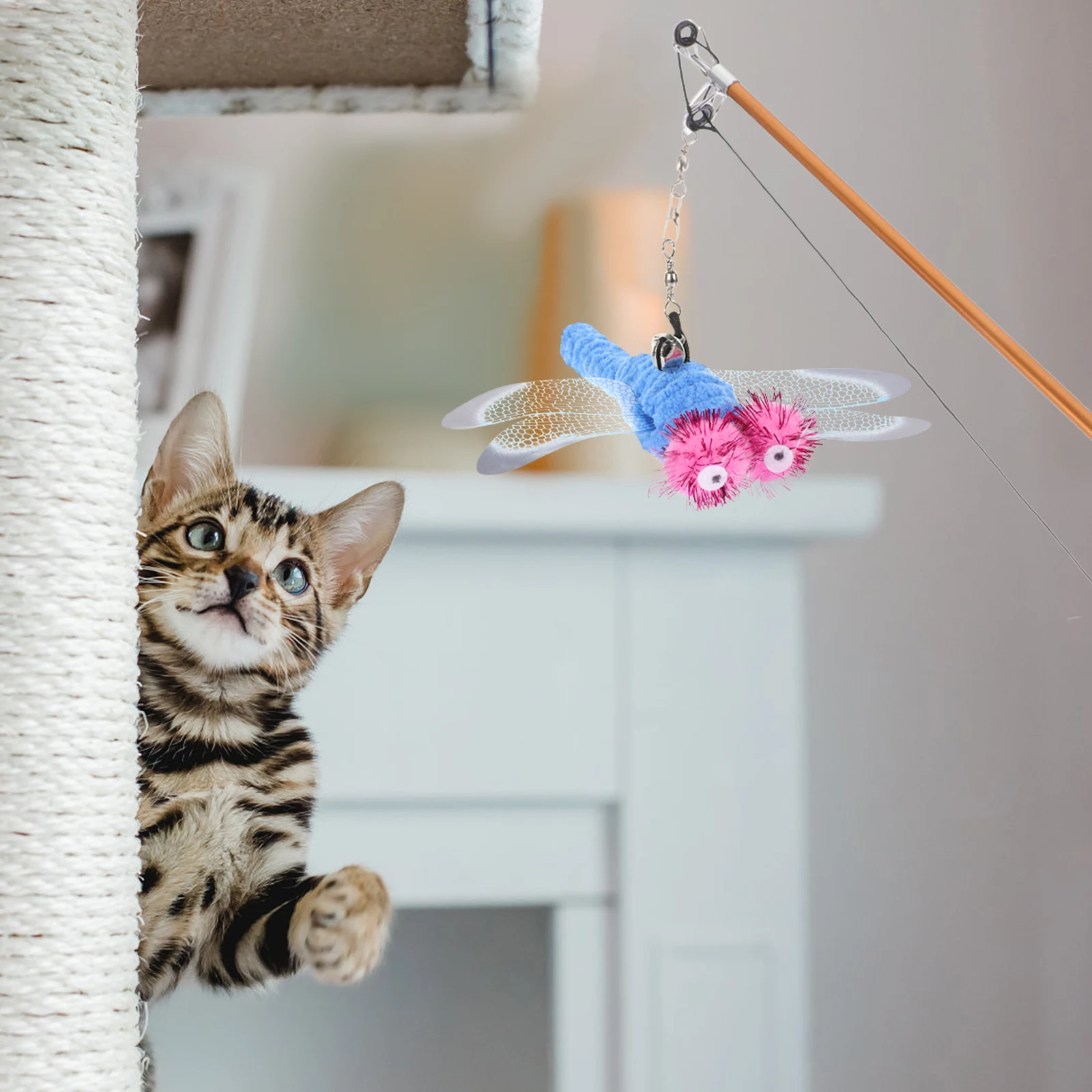 5 Pcs Mint Dragonfly Shaped Cat Teaser Wand Heads Replacement Toys for Interactive Pet Play
5 Pcs Mint Dragonfly Shaped Cat Teaser Wand Heads Replacement Toys for Interactive Pet Play