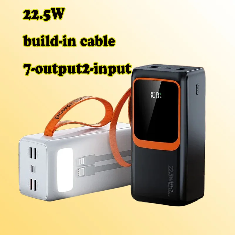 Large Capacity Power Bank 50000mAh Fast Charging Powerful Powerbank Built in Cables External Spare Battery for IPhone Xiaomi
Large Capacity Power Bank 50000mAh Fast Charging Powerful Powerbank Built in Cables External Spare Battery for IPhone Xiaomi