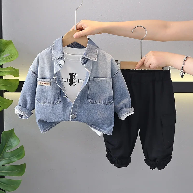 New Spring Autumn Baby Girls Clothes Children Boys Jacket T-Shirt Pants 3Pcs/Set Infant Clothing Toddler Outfits Kids Tracksuits
New Spring Autumn Baby Girls Clothes Children Boys Jacket T-Shirt Pants 3Pcs/Set Infant Clothing Toddler Outfits Kids Tracksuits