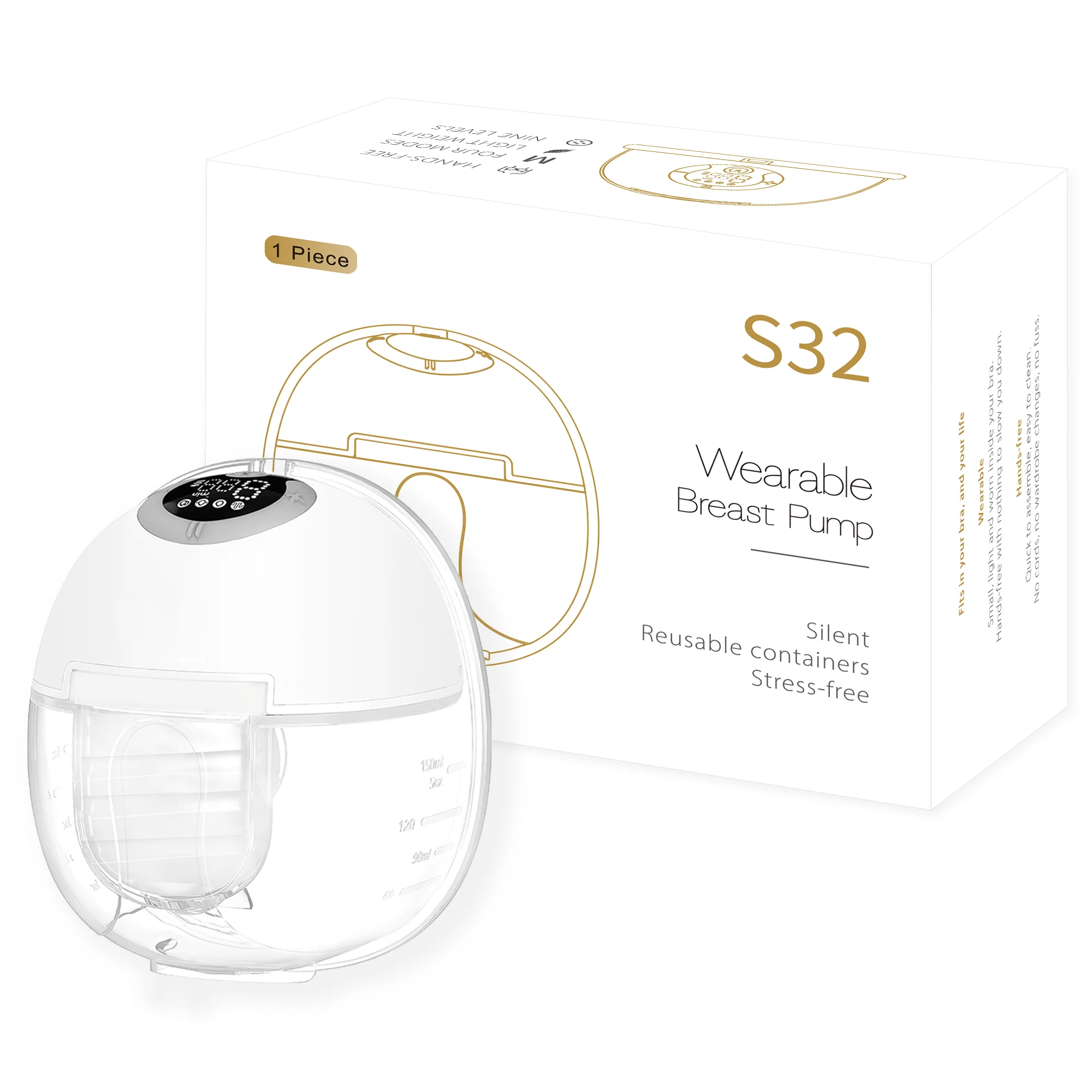 Fatctory OEM Custom Portable Automatic 4 Modes & 9 Levels Wearable Breast Pump Baby Products Milk Extractor Electric Breast Pump
Fatctory OEM Custom Portable Automatic 4 Modes & 9 Levels Wearable Breast Pump Baby Products Milk Extractor Electric Breast Pump