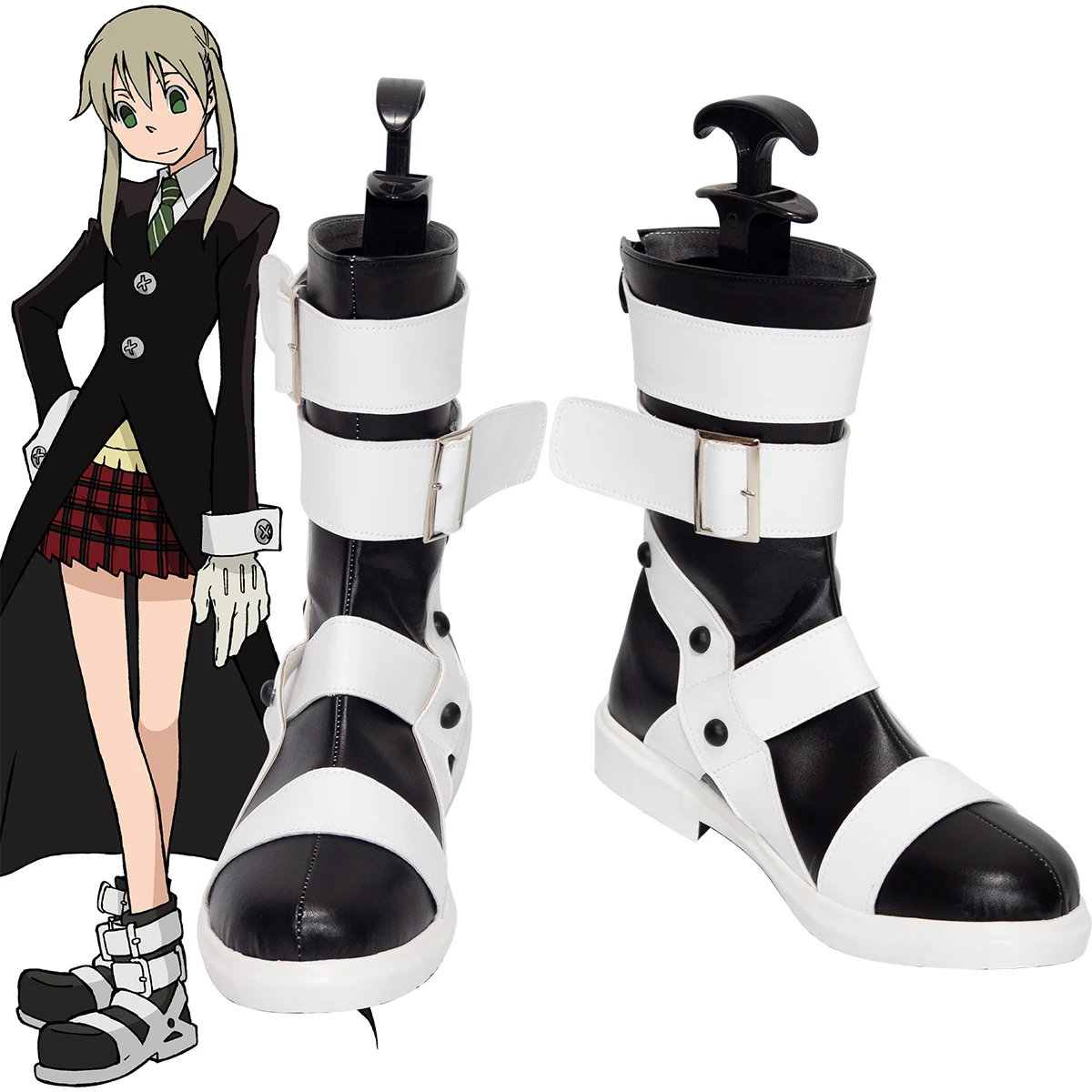 IN STOCK Maka Shoes Anime DWMA Spartoi Scythe Meister Maka Albarn Cosplay Shoes Black Boots with White Strappy H016
IN STOCK Maka Shoes Anime DWMA Spartoi Scythe Meister Maka Albarn Cosplay Shoes Black Boots with White Strappy H016