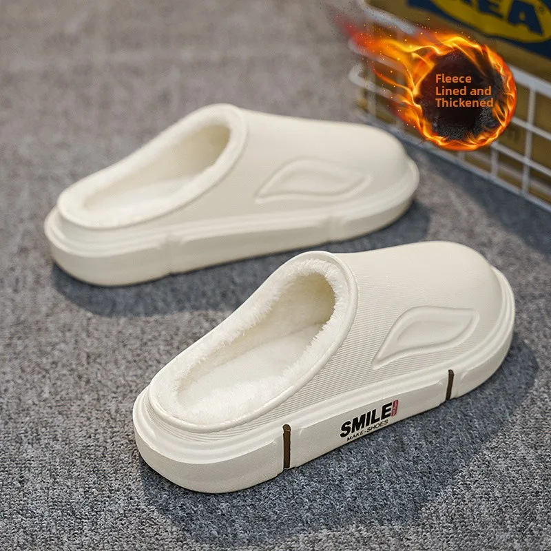 Men's Fleece Lined Indoor Slippers Soft Bottom Flat Sandals Anti-Slip Waterproof Winter Warm Cotton Slippers Home Use
Men's Fleece Lined Indoor Slippers Soft Bottom Flat Sandals Anti-Slip Waterproof Winter Warm Cotton Slippers Home Use