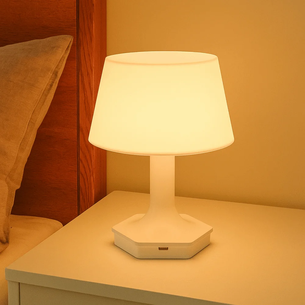 Eye Protection USB Rechargeable Bedside Lamp Gentle Illumination Nightlight Switch LED Table Lamp 2 Colors LED
Eye Protection USB Rechargeable Bedside Lamp Gentle Illumination Nightlight Switch LED Table Lamp 2 Colors LED