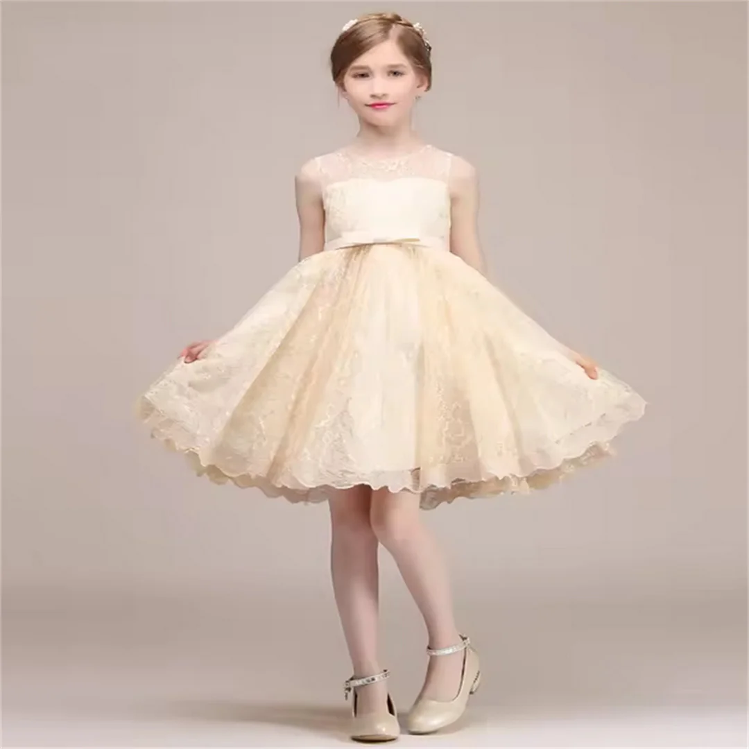 Flower Girl Dresses Fluffy Skirt Decorated With Vertical Stripes Of Delicate Lace With A Floral Pattern Wedding
Flower Girl Dresses Fluffy Skirt Decorated With Vertical Stripes Of Delicate Lace With A Floral Pattern Wedding