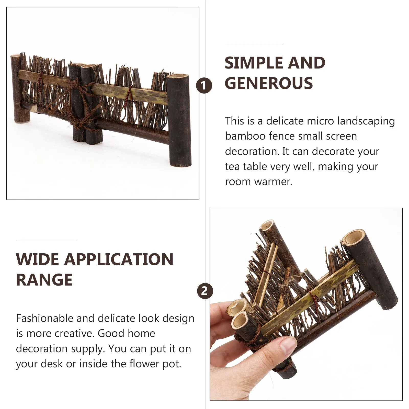 Bamboo Fence Mini Decor Tabletop Adornment Micro Bamboo Fence Ornament Micro Landscape Bonsai Ornament Home Gardening Supplies
Bamboo Fence Mini Decor Tabletop Adornment Micro Bamboo Fence Ornament Micro Landscape Bonsai Ornament Home Gardening Supplies