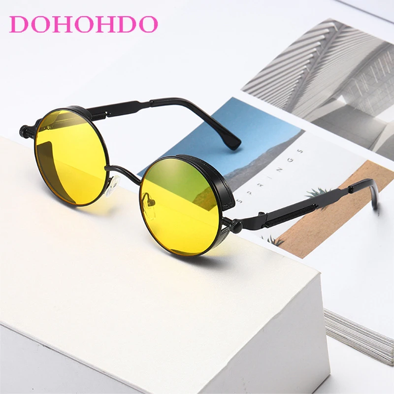 Steampunk Sunglasses Women Men Fashion Trend Brand Design Round Glasses For Female Outdoors Driving Shades UV400 Lentes De Sol
Steampunk Sunglasses Women Men Fashion Trend Brand Design Round Glasses For Female Outdoors Driving Shades UV400 Lentes De Sol