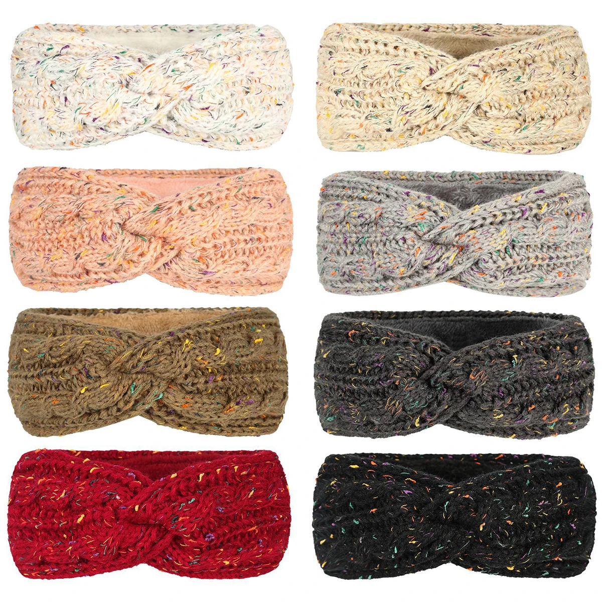 Women Winter Fleece Lined Headband Girls Confetti Crocheted Turban Ear Warmer Headwrap Fleece Outdoor Sports Knitted Head Wraps
Women Winter Fleece Lined Headband Girls Confetti Crocheted Turban Ear Warmer Headwrap Fleece Outdoor Sports Knitted Head Wraps
