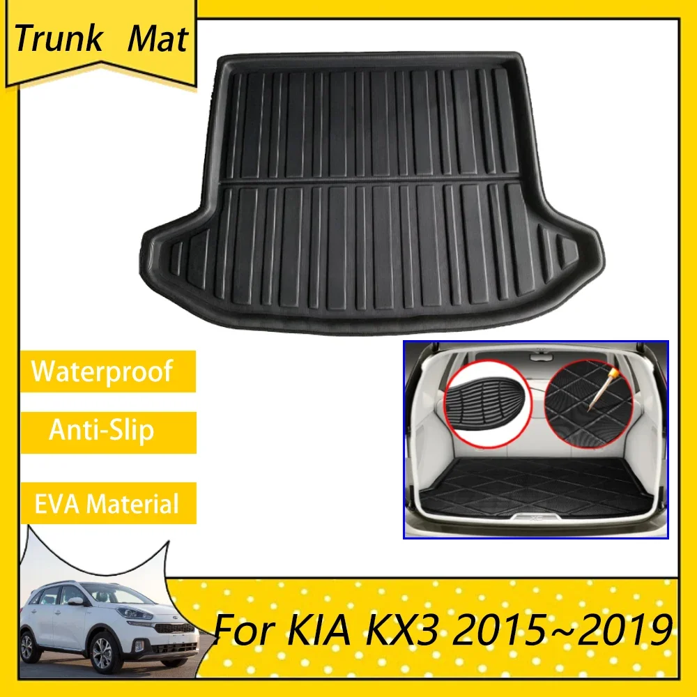 Car Rear Trunk Cargo Mat for KIA KX3 KC 2015~2019 2016 Waterproof Anti-slip Boot Liner Tray Storage Pad Carpet Auto Accessories
Car Rear Trunk Cargo Mat for KIA KX3 KC 2015~2019 2016 Waterproof Anti-slip Boot Liner Tray Storage Pad Carpet Auto Accessories