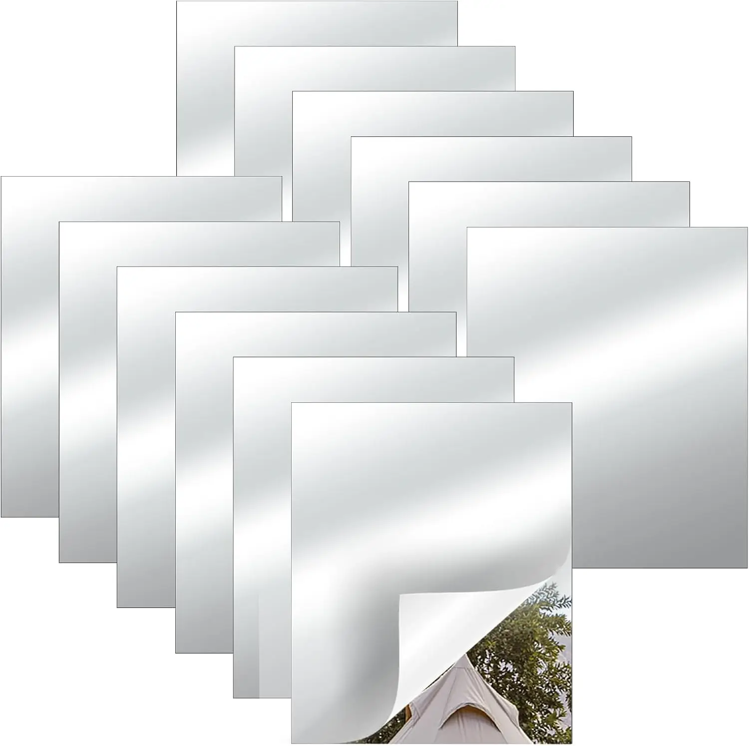12 Flexible Self Adhesive Acrylic Mirror Tiles 10x15cm Frameless Non Glass Rectangular Wall Decor
12 Flexible Self Adhesive Acrylic Mirror Tiles 10x15cm Frameless Non Glass Rectangular Wall Decor