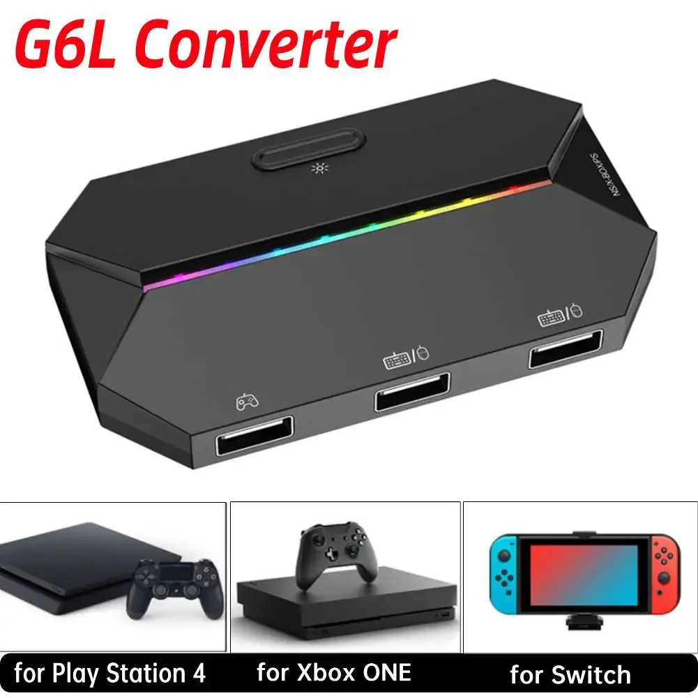 G6L Wired Keyboard Mouse Converter Adapter for Xbox One PS4 PS3 Nintendo Switch Portable Gaming Wired Mobile Controller Adapter
G6L Wired Keyboard Mouse Converter Adapter for Xbox One PS4 PS3 Nintendo Switch Portable Gaming Wired Mobile Controller Adapter