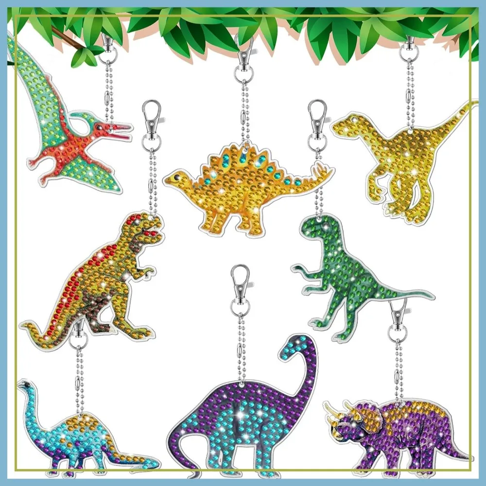 8 Pcs Dinosaur Diamond Art Keychains - 5D Gem Kits for DIY Craft Gift Party
8 Pcs Dinosaur Diamond Art Keychains - 5D Gem Kits for DIY Craft Gift Party