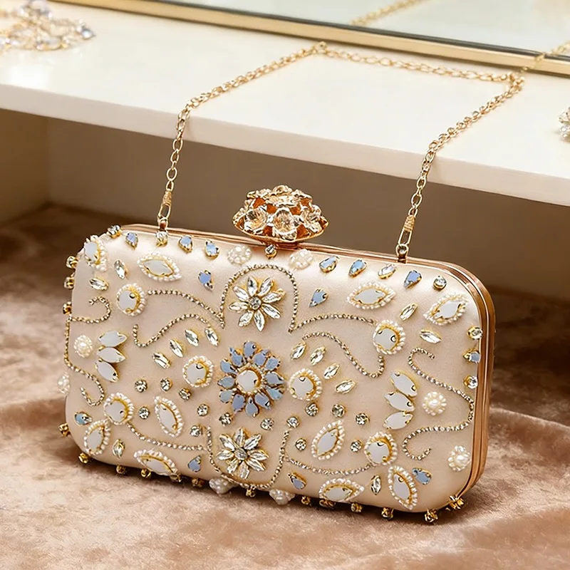 Вечерняя сумка с цветочным узором из страз, женская роскошная сумочка-клатч с кристаллами и жемчугом, свадебная сумка для вечеринок, сумка через плечо с цепочкой, элегантная сумка-кроссбоди
Вечерняя сумка с цветочным узором из страз, женская роскошная сумочка-клатч с кристаллами и жемчугом, свадебная сумка для вечеринок, сумка через плечо с цепочкой, элегантная сумка-кроссбоди
