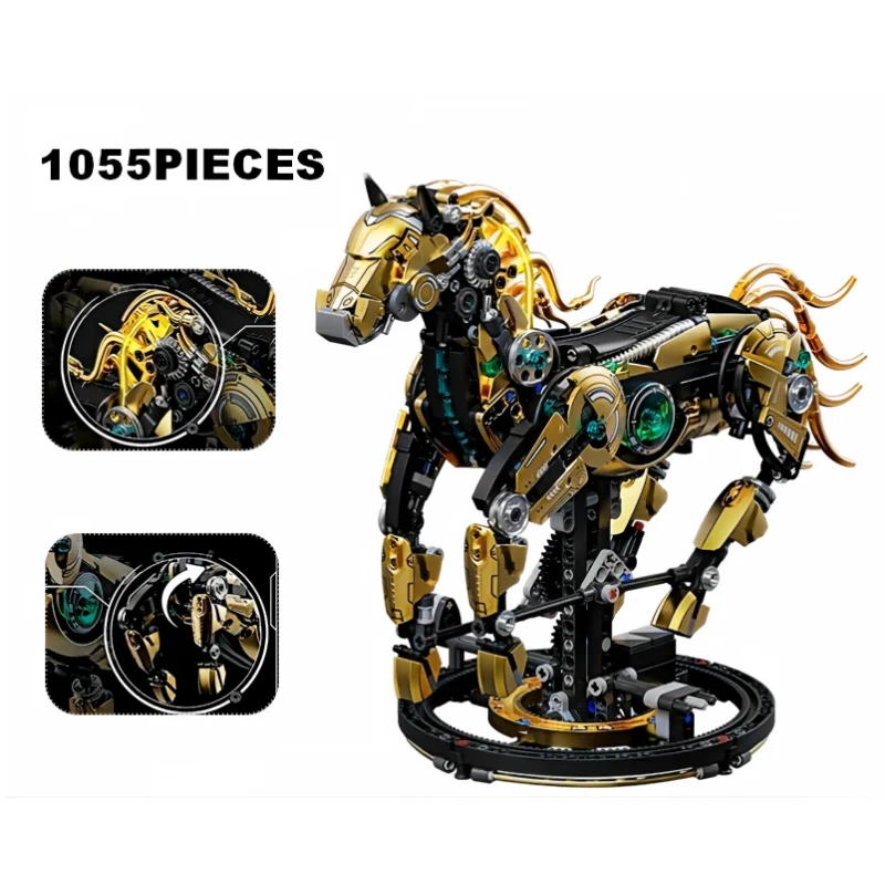 1055Pieces Mechanical Horse Animal Building Blocks Set Educational DIY Desktop Home Decor Holiday Birthday Gifts for Kids Adults
1055Pieces Mechanical Horse Animal Building Blocks Set Educational DIY Desktop Home Decor Holiday Birthday Gifts for Kids Adults