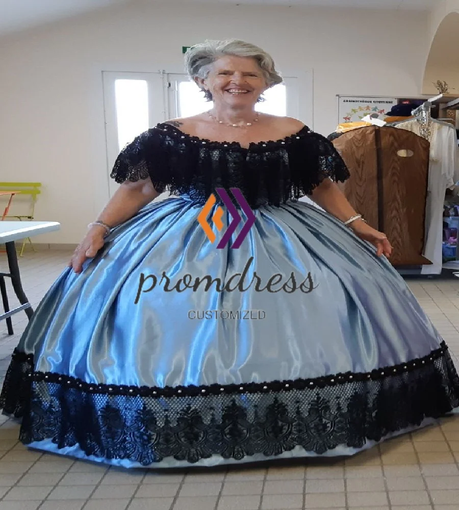 Romantic Gothic Mother Of The Bride Dress Blue And Black Victorian Period Formal Party Dress Lace Beaded Italian Renaissance
Romantic Gothic Mother Of The Bride Dress Blue And Black Victorian Period Formal Party Dress Lace Beaded Italian Renaissance
