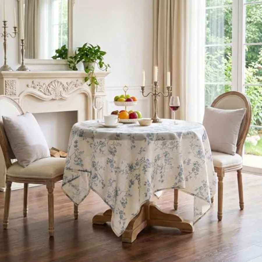 Square Tablecloth - 52 x 52 Inch - Beige Linen Table Cloth - Farmhouse Floral Print Washable Table Cover for Restaurant Picnic
Square Tablecloth - 52 x 52 Inch - Beige Linen Table Cloth - Farmhouse Floral Print Washable Table Cover for Restaurant Picnic