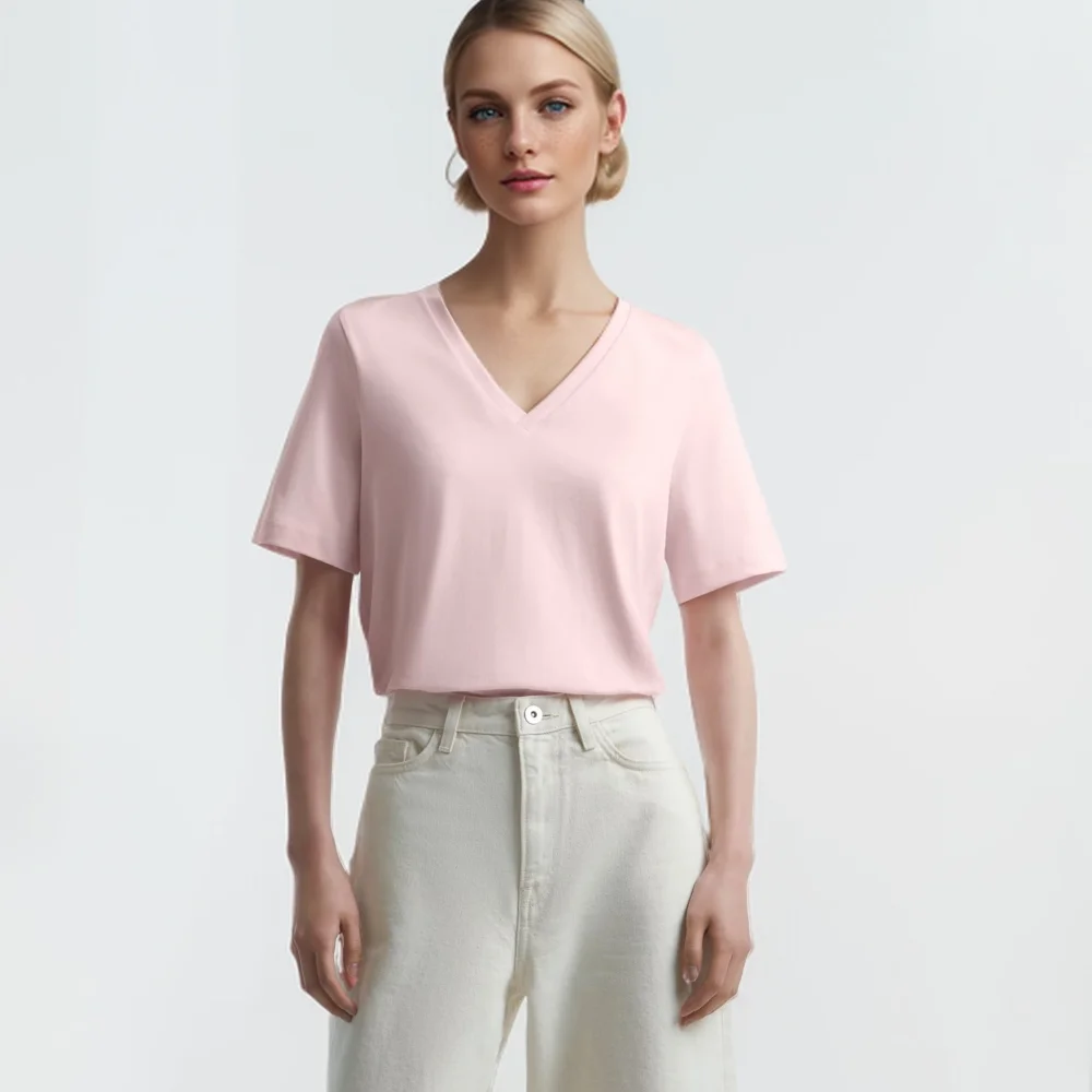 Cos Lris Women's 2024 Summer Casual Style Versatile Comfortable V-neck Short sleeved T-shirt 1002949020
Cos Lris Women's 2024 Summer Casual Style Versatile Comfortable V-neck Short sleeved T-shirt 1002949020