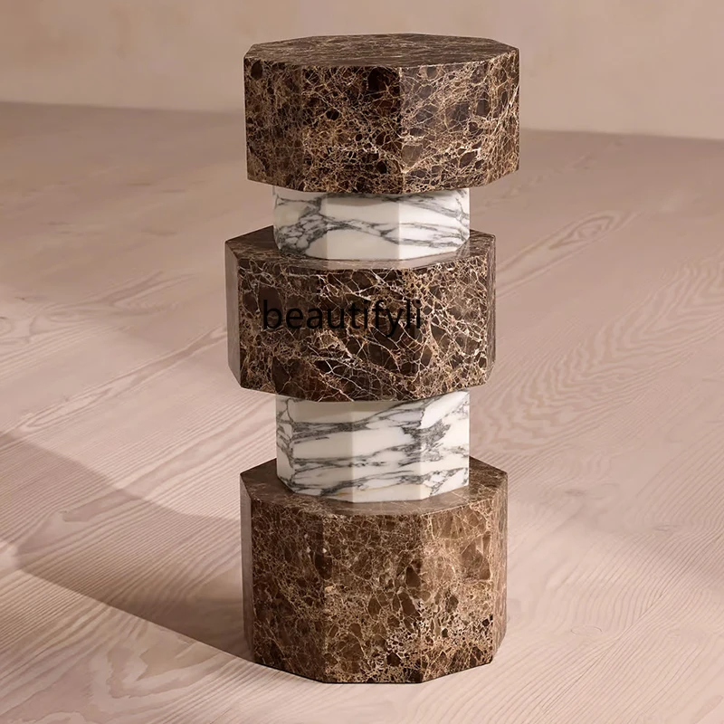 Marble edge table, luxury stone edge table next to the sofa in the living room, Italian minimalist edge table
Marble edge table, luxury stone edge table next to the sofa in the living room, Italian minimalist edge table