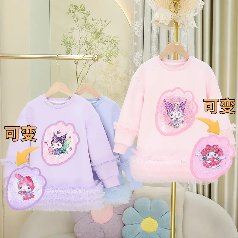 Cinnamoroll Anime Kawaii Sanrio Ins Hoodie Clothing Cute Cartoon Spring Autumn Kuromi Children Long Sleeve Dress Gifts for Girls
Cinnamoroll Anime Kawaii Sanrio Ins Hoodie Clothing Cute Cartoon Spring Autumn Kuromi Children Long Sleeve Dress Gifts for Girls