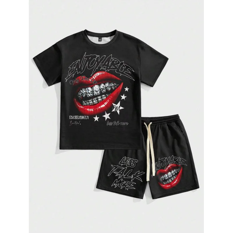 Summer Set Man Short Sets New in Men's Sets Mens Shorts and T Shirt Set Fashion Suits Y2k Clothes Man Clothing T-shirts for Men
Summer Set Man Short Sets New in Men's Sets Mens Shorts and T Shirt Set Fashion Suits Y2k Clothes Man Clothing T-shirts for Men