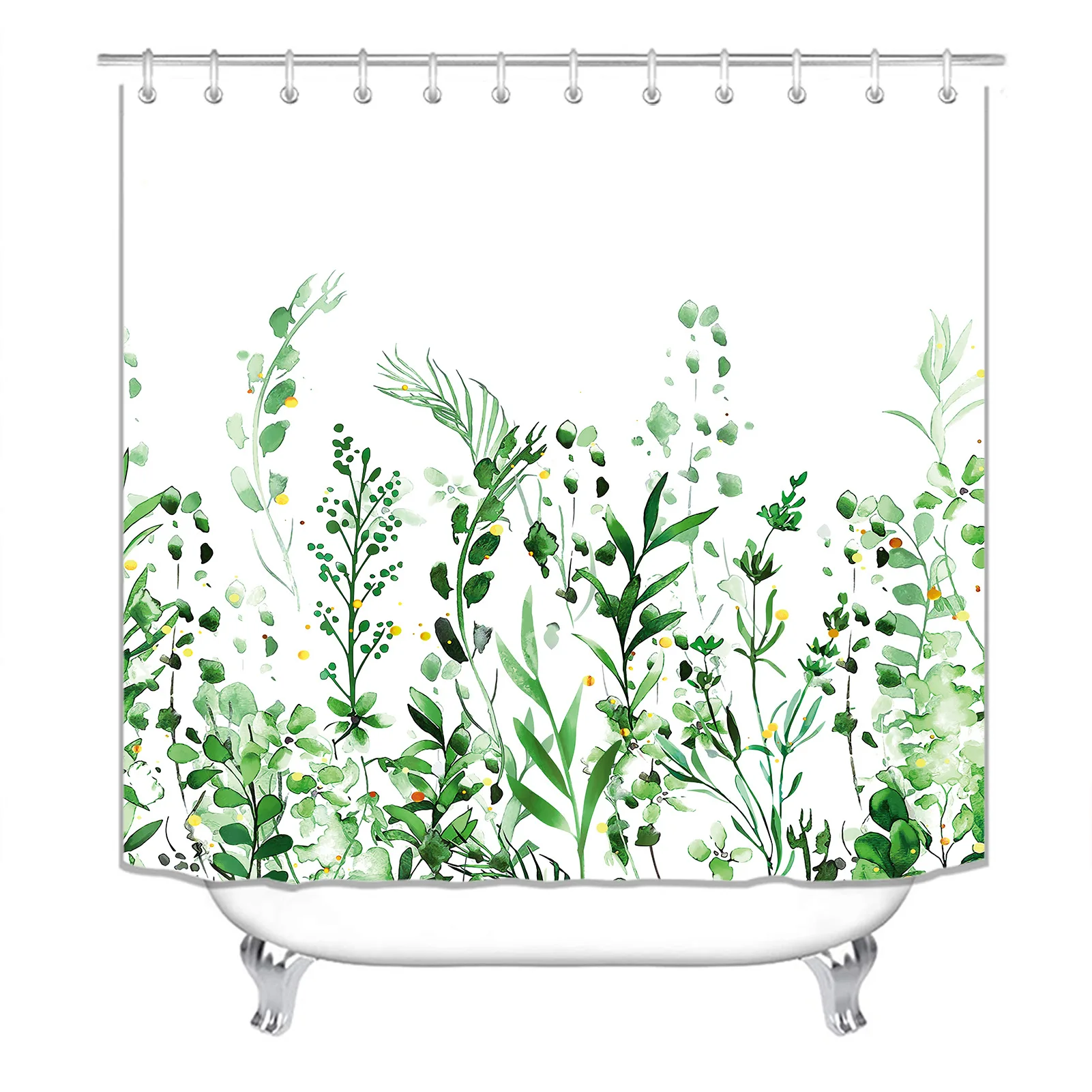 Зеленая шторка для душа с узором «Листья эвкалипта», водонепроницаемая, из полиэстера, с крючками, для декора дома
Зеленая шторка для душа с узором «Листья эвкалипта», водонепроницаемая, из полиэстера, с крючками, для декора дома