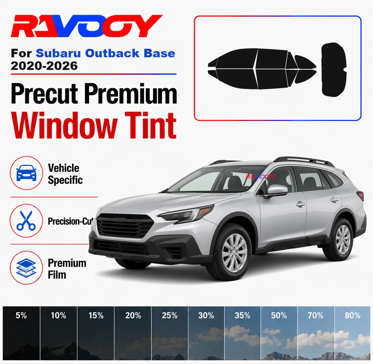 Premium Precut Window Tint Kit Front Rear Windows Rear Windshield For Subaru Outback Base 2020-2026 Car Solar Nano Ceramic Film
Premium Precut Window Tint Kit Front Rear Windows Rear Windshield For Subaru Outback Base 2020-2026 Car Solar Nano Ceramic Film