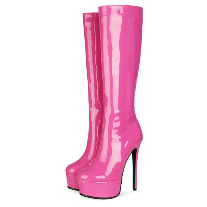 Sexy Women's Knee High Boots Platform Patent Leather Knee High Boots Female High Heels Autumn Winter Red White Party Long Shoes
Sexy Women's Knee High Boots Platform Patent Leather Knee High Boots Female High Heels Autumn Winter Red White Party Long Shoes