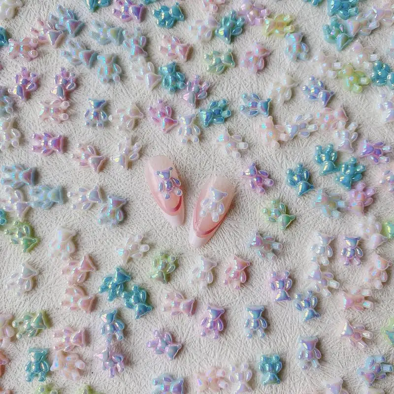 Mixed Resin Colorful Flat Bottom Bear Nail Art Charm Dreamy Laser Bear Nail Art Decoration Cream Glue Accessories Manicure DIY
Mixed Resin Colorful Flat Bottom Bear Nail Art Charm Dreamy Laser Bear Nail Art Decoration Cream Glue Accessories Manicure DIY