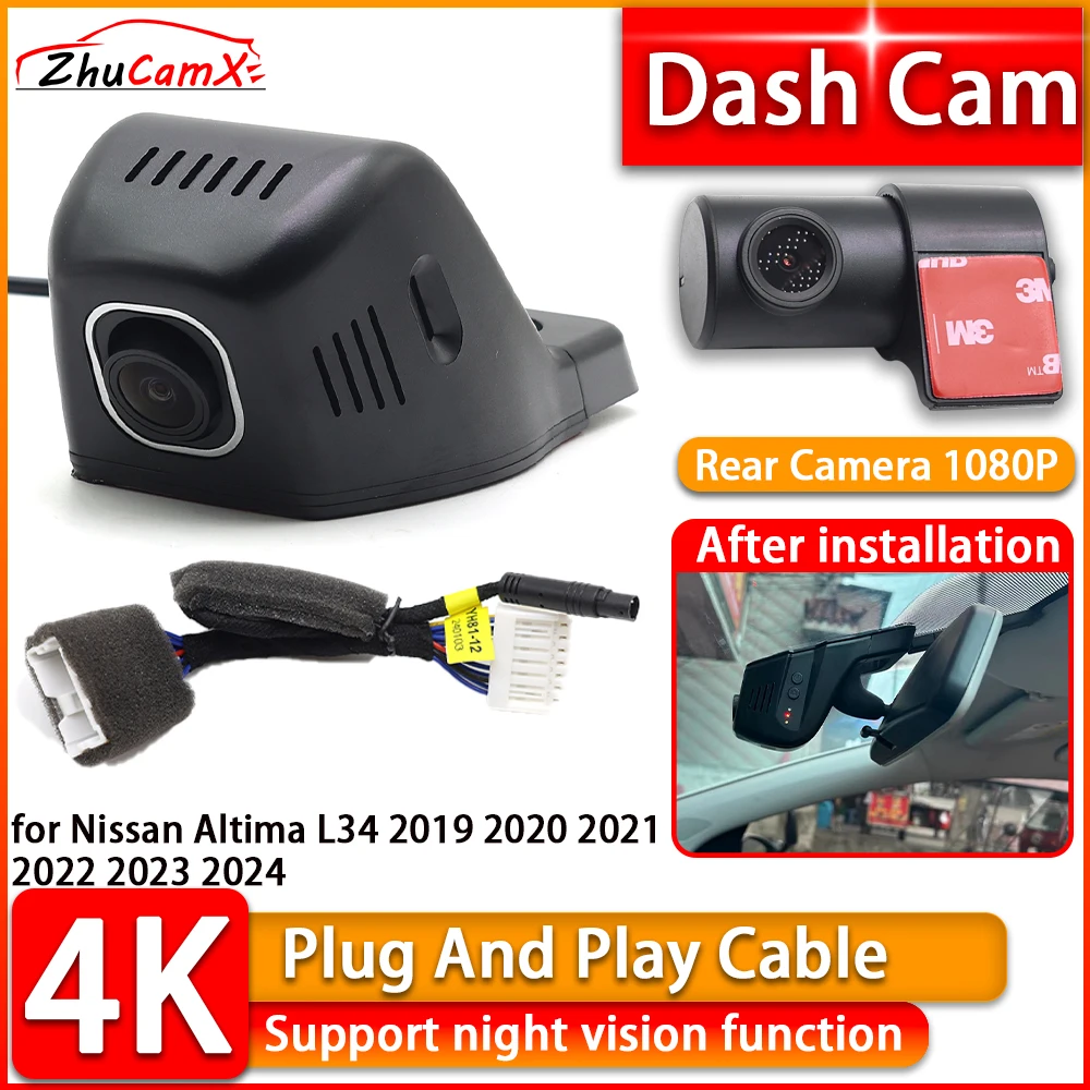 Wiifi 4K Dash Cam for Nissan Altima L34 2019 2020 2021 2022 2023 2024 DVR Front Rear Car Camera Plug and Play Video Recorder
Wiifi 4K Dash Cam for Nissan Altima L34 2019 2020 2021 2022 2023 2024 DVR Front Rear Car Camera Plug and Play Video Recorder