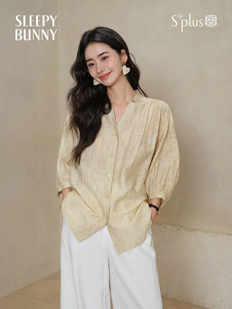 Vintage Linen Blouse Women Summer Loose Fit 3/4 Sleeve Shirt Jacket Elegant Old Money Style Casual Oversized Button Down Top
Vintage Linen Blouse Women Summer Loose Fit 3/4 Sleeve Shirt Jacket Elegant Old Money Style Casual Oversized Button Down Top