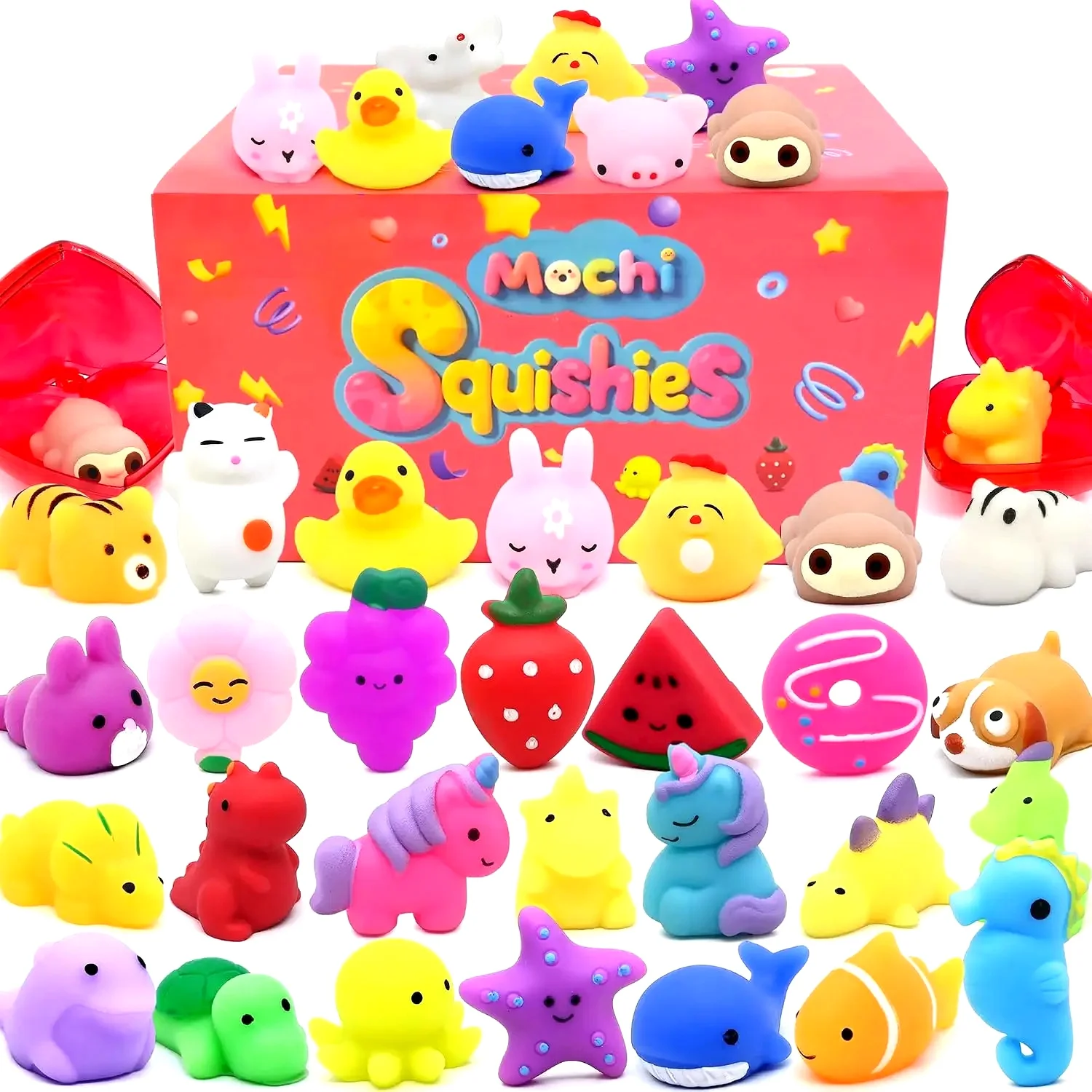 28 Pack Mochi Squishy Toys, Party Favors for Kids Ages 4-8-12, Mini Fidget Toys for Classroom, Birthday, Easter, Treasure Box Prizes, Goodie Bag Stuffers
28 Pack Mochi Squishy Toys, Party Favors for Kids Ages 4-8-12, Mini Fidget Toys for Classroom, Birthday, Easter, Treasure Box Prizes, Goodie Bag Stuffers