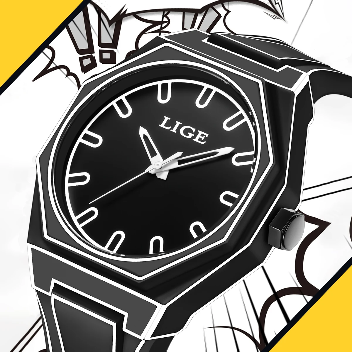 LIGE Simple Men Watches Numberless Dial Outdoor Sports Waterproof Quartz Wristwatches Black and White Comics Fashion Man Watch
LIGE Simple Men Watches Numberless Dial Outdoor Sports Waterproof Quartz Wristwatches Black and White Comics Fashion Man Watch