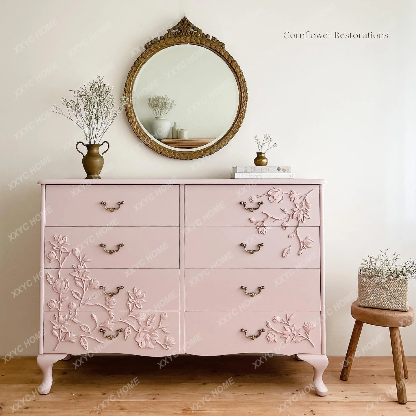 retro solid wood pastoral hand-carved pink living room wall chest simple bedroom locker
retro solid wood pastoral hand-carved pink living room wall chest simple bedroom locker