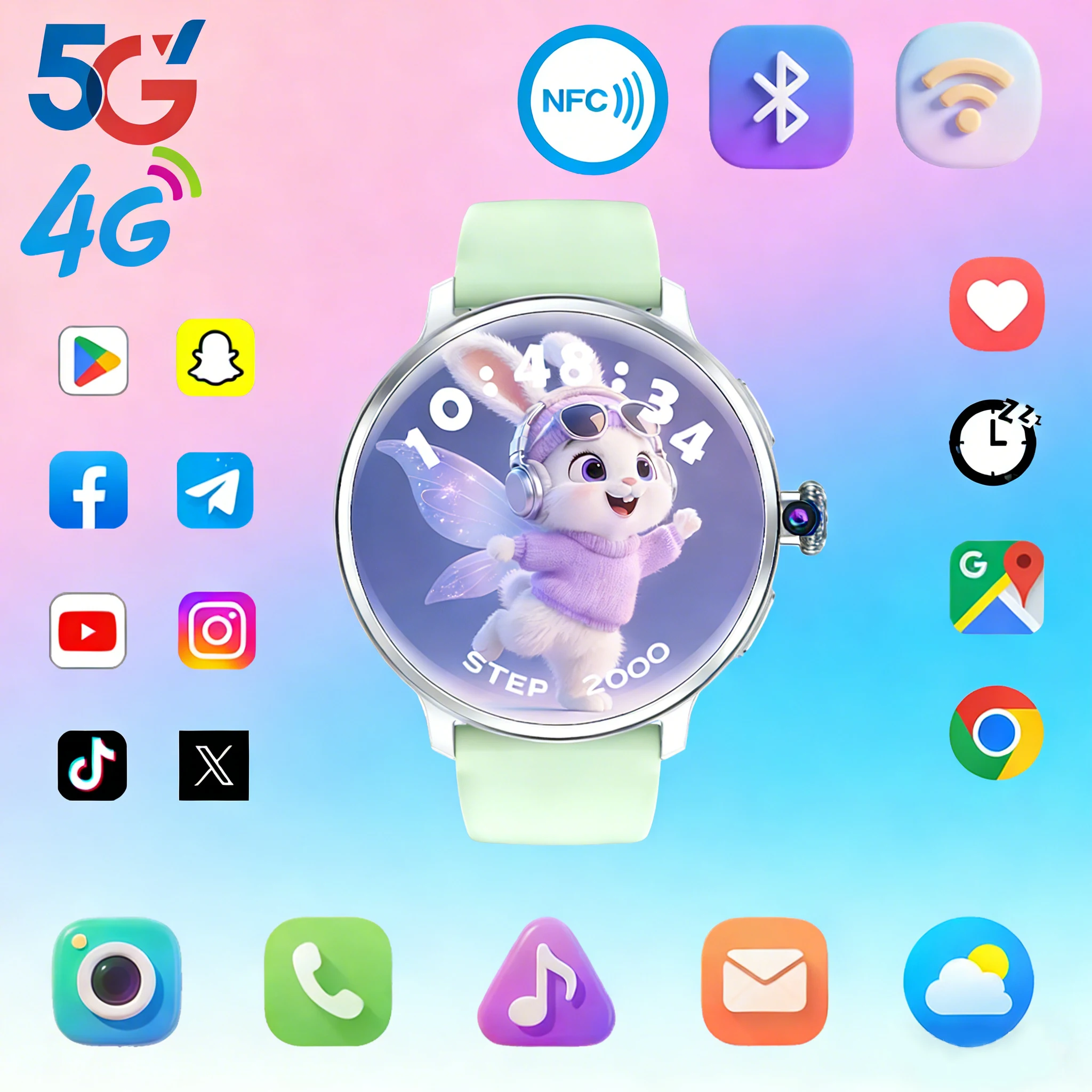 Умные часы 4G/5G с AMOLED-экраном 1,65 дюйма (480*480), аккумулятором 850 мАч, камерой 200 Мп, GPS, Wi-Fi, приложениями Google и Bluetooth-ассистентом
Умные часы 4G/5G с AMOLED-экраном 1,65 дюйма (480*480), аккумулятором 850 мАч, камерой 200 Мп, GPS, Wi-Fi, приложениями Google и Bluetooth-ассистентом