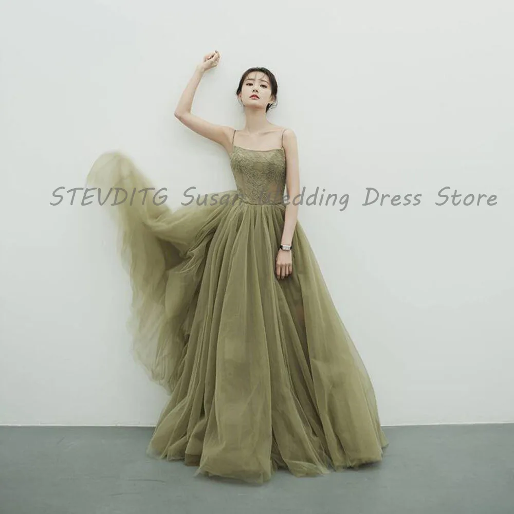Green Evening Dresses Classic Alliques Spaghetti Strap Square Collar High Quality Floor Length Sweep Train Prom Female Clothing
Green Evening Dresses Classic Alliques Spaghetti Strap Square Collar High Quality Floor Length Sweep Train Prom Female Clothing