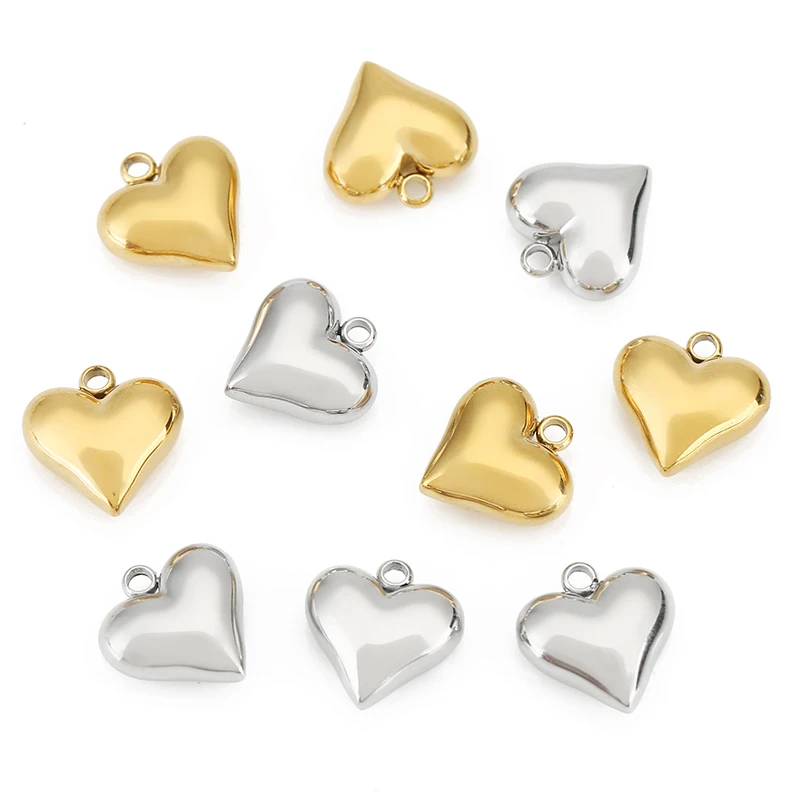 5pcs Stainless Steel Solid Gold Color Heart Charms Pendant for DIY Earrings Jewerly Braceket Necklace Making Accessories Finding
5pcs Stainless Steel Solid Gold Color Heart Charms Pendant for DIY Earrings Jewerly Braceket Necklace Making Accessories Finding