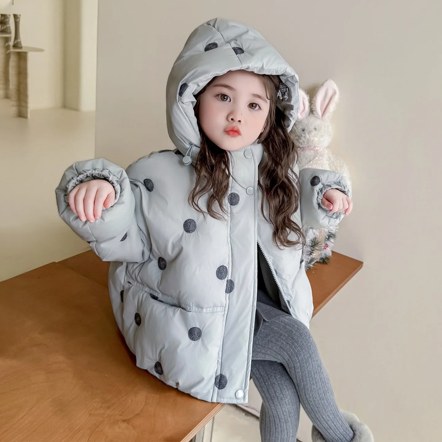 UNITIM Toddler Girls Parkas New Winter Polka Dot Warm Kids Girls Fleece Jacket Hooded Windproof Children Girls Bread Coat
UNITIM Toddler Girls Parkas New Winter Polka Dot Warm Kids Girls Fleece Jacket Hooded Windproof Children Girls Bread Coat
