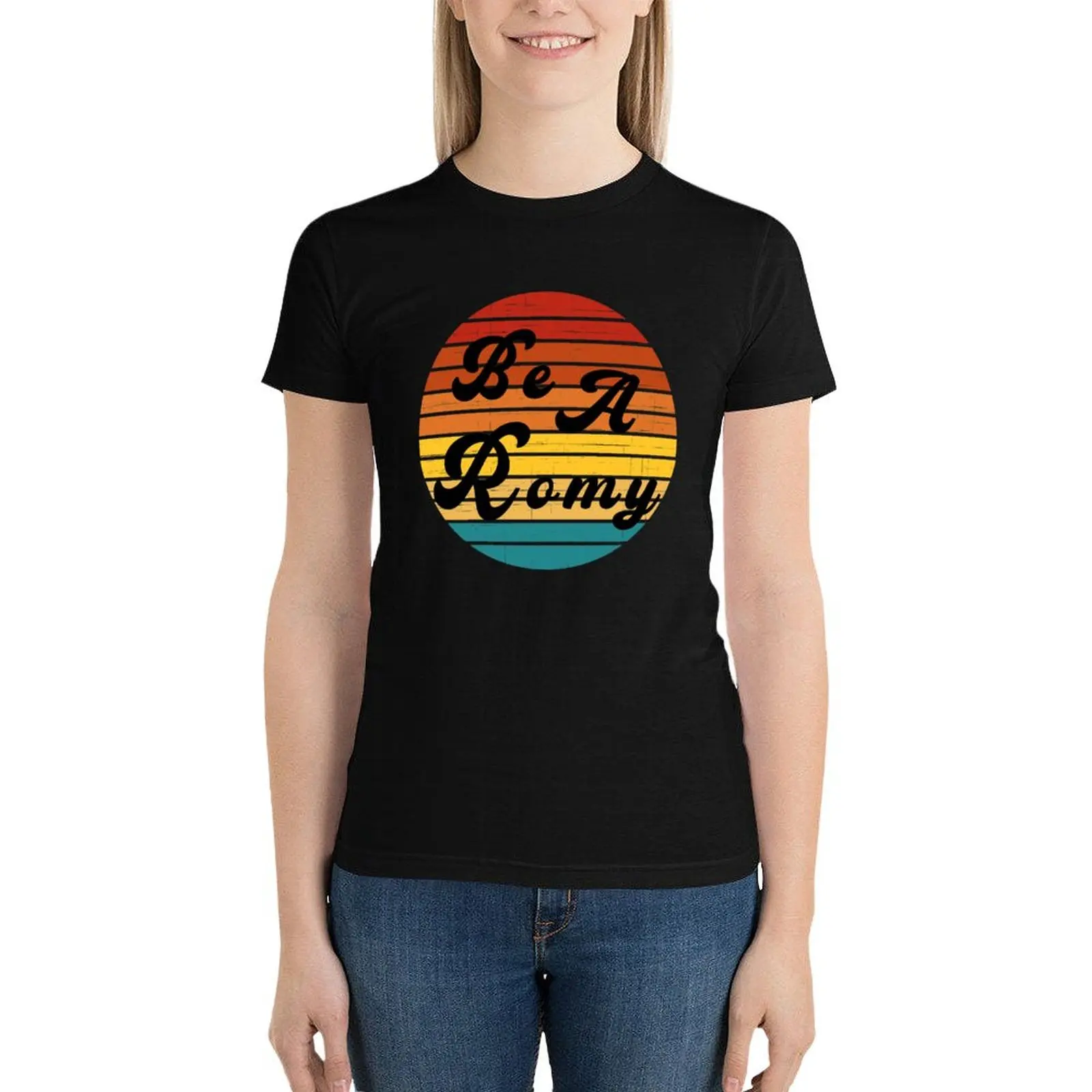 be a romy vintage T-Shirt summer tops cute clothes lady clothes oversized Women's summer blouses 2024
be a romy vintage T-Shirt summer tops cute clothes lady clothes oversized Women's summer blouses 2024