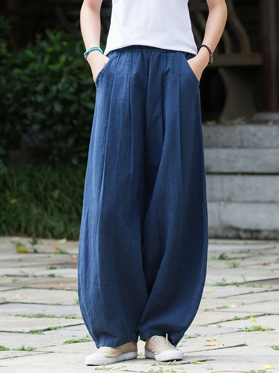 High Waist Lantern Pants Women's Cotton Linen Banana Wide Leg Harlan Casual Loose Fit Spring Summer Trousers
High Waist Lantern Pants Women's Cotton Linen Banana Wide Leg Harlan Casual Loose Fit Spring Summer Trousers