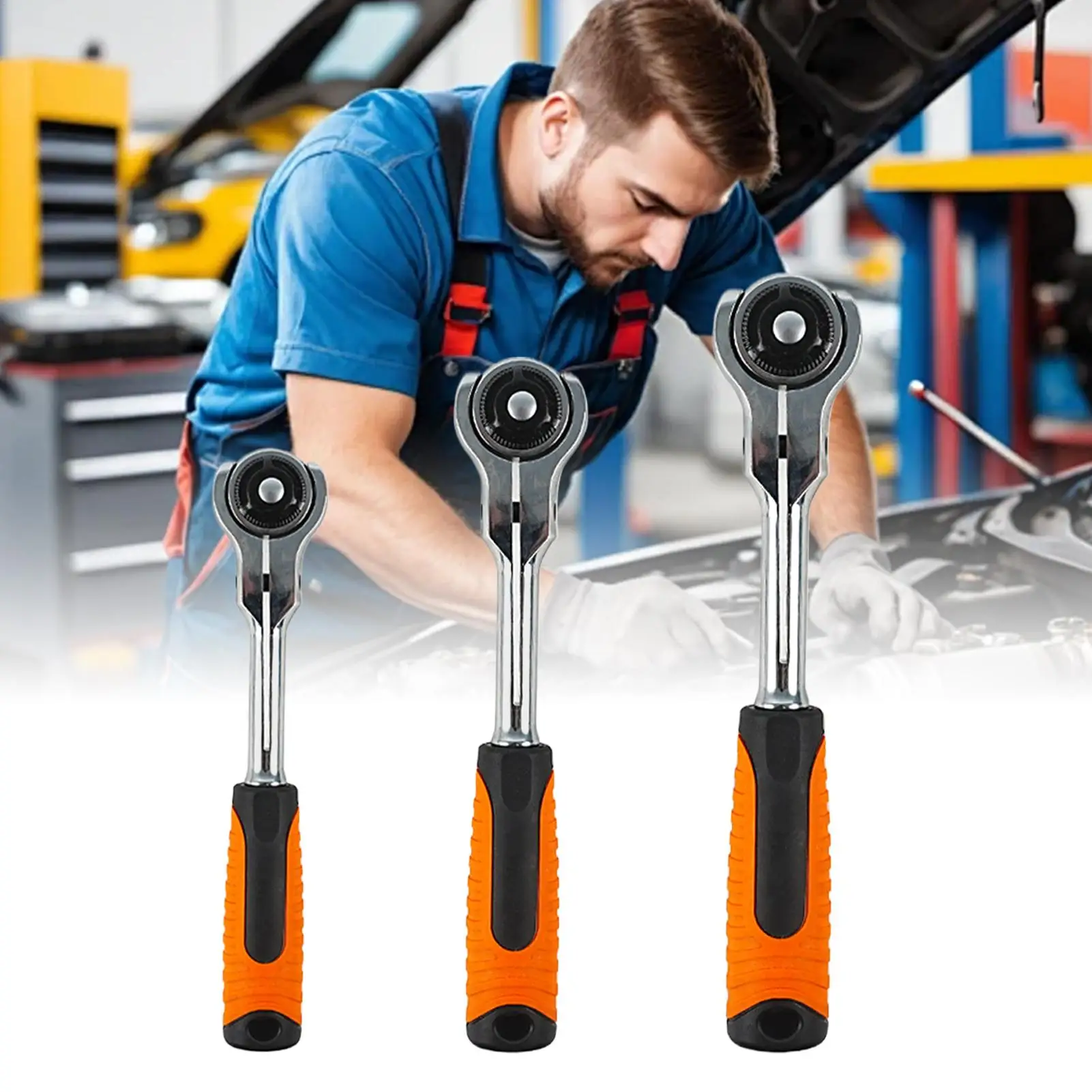 72-Tooth Swivel Head Ratchet Wrench Automotive repair Tool for Car Motorcycle Bike Home Garage Repair Workshop Ratchet Tool
72-Tooth Swivel Head Ratchet Wrench Automotive repair Tool for Car Motorcycle Bike Home Garage Repair Workshop Ratchet Tool