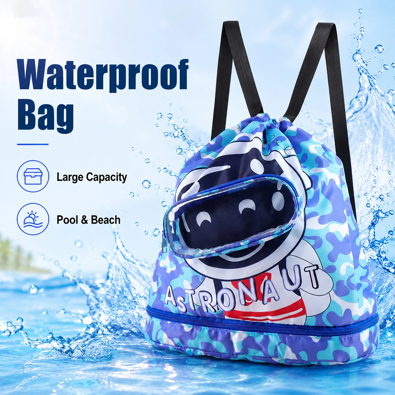1PC swimming bag, dry and wet separated, with shoe compartment, swimsuit storage bag, travel bag, beach backpack
1PC swimming bag, dry and wet separated, with shoe compartment, swimsuit storage bag, travel bag, beach backpack