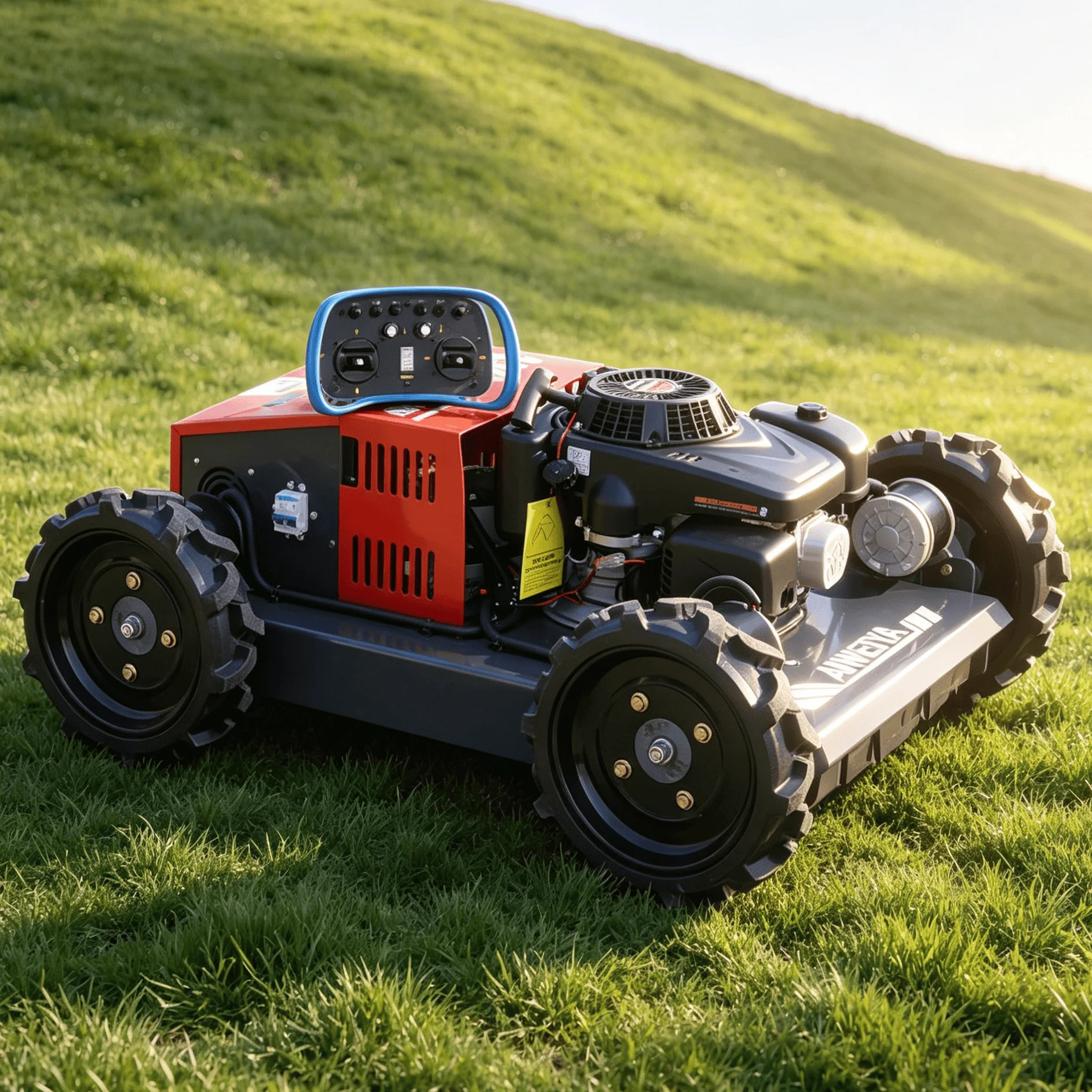 Customized rocky ground robot lawn mower petrol powered remote anti abrasion parts for stony hillside rough grass cutting barren
Customized rocky ground robot lawn mower petrol powered remote anti abrasion parts for stony hillside rough grass cutting barren