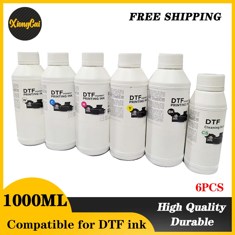 NEW 6PCS 1000ML DTF Ink Kit Film Transfer Ink For Direct Transfer Film Printer For Printer PET Film Printing And Transfer
NEW 6PCS 1000ML DTF Ink Kit Film Transfer Ink For Direct Transfer Film Printer For Printer PET Film Printing And Transfer