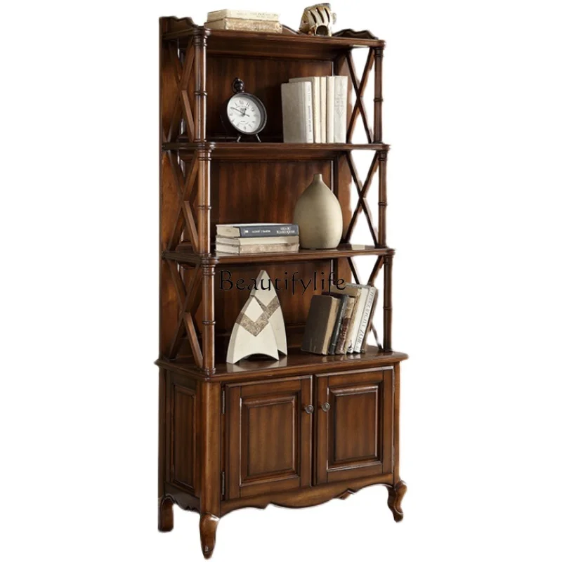 American Country Style Solid Wood Bookshelf Floor-standing Multi-layer Storage Rack European-style Small Bookcase
American Country Style Solid Wood Bookshelf Floor-standing Multi-layer Storage Rack European-style Small Bookcase