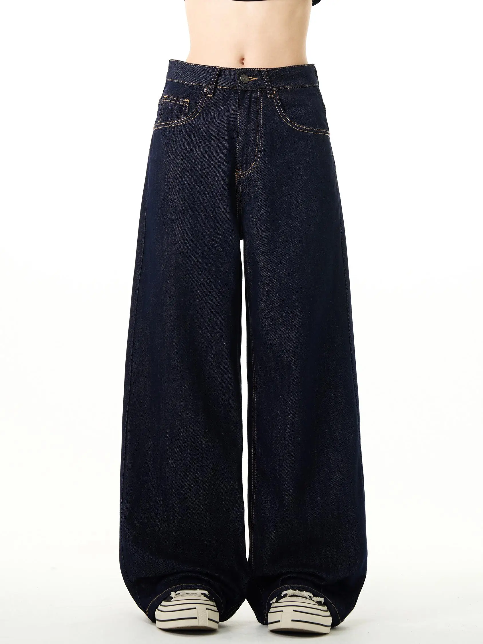 American High Street Retro Wide Leg CleanFit Denim Dark Blue Jeans Men Loose Straight Floor-Length Pants Casual Autumn Wear
American High Street Retro Wide Leg CleanFit Denim Dark Blue Jeans Men Loose Straight Floor-Length Pants Casual Autumn Wear