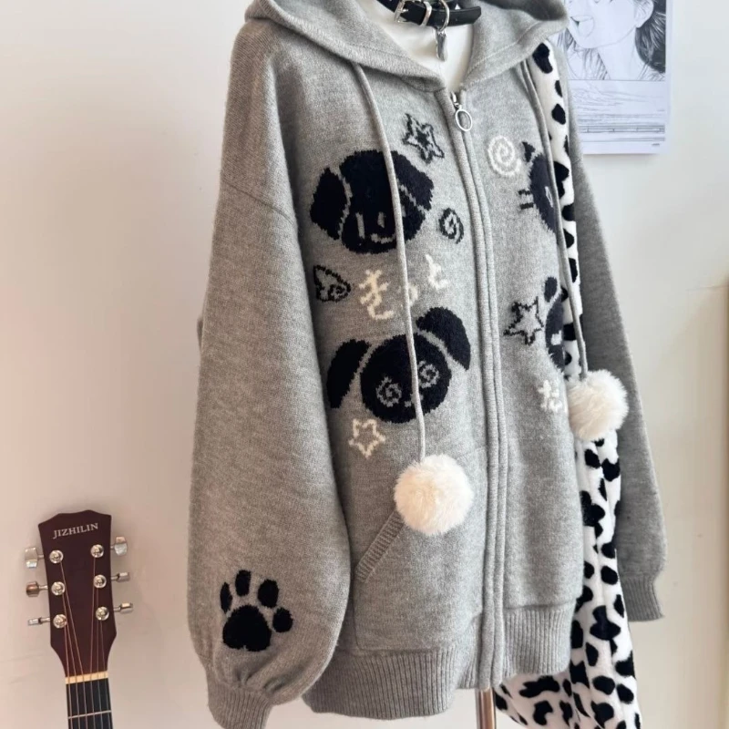 Японский сладкий кавайный вязаный кардиган в стиле Лолиты с капюшоном, женский дизайн, свитер с принтом кота Y2k, топы, модные мягкие наряды в стиле Харадзюку для девочек
Японский сладкий кавайный вязаный кардиган в стиле Лолиты с капюшоном, женский дизайн, свитер с принтом кота Y2k, топы, модные мягкие наряды в стиле Харадзюку для девочек
